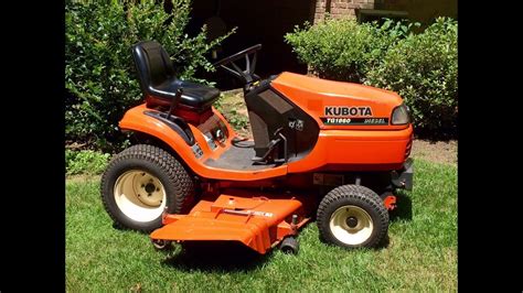 Kubota TG1860 Diesel Lawn Garden Tractor Start Up & Blades Engaged ...