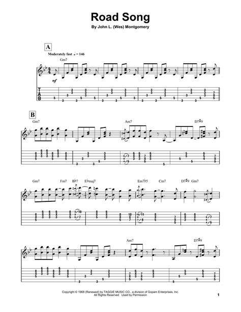 Road Song by Wes Montgomery - Guitar Tab Play-Along - Guitar Instructor