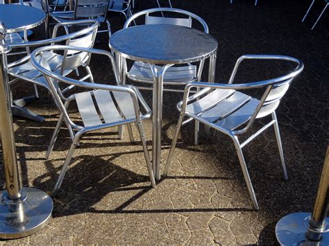 Aluminum Table And Chairs Free Stock Photo - Public Domain Pictures