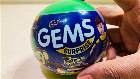 Cadbury Gems Ball With Surprise Inside | Gems Ball With Rudra Characters - YouTube