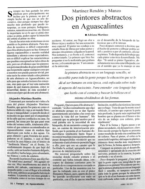 Archivo Colectivo: 1995-04-01 /// Dos pintores abstractos en Aguascalientes_ Martínez Rendón y ...