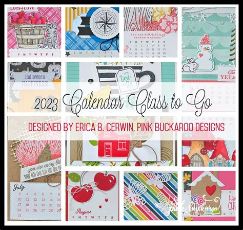 2023 Days to Remember Calendar Class To Go - Pink Buckaroo Designs