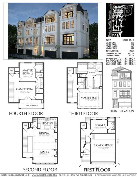 Brownstone Homes, Townhome Design, Luxury Town Home Floor Plans