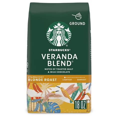 Starbucks Arabica Beans Veranda Blend, Blonde Roast, Ground Coffee, 18 oz - Walmart.com