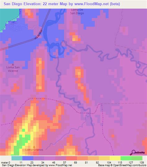 Elevation of San Diego,Colombia Elevation Map, Topography, Contour