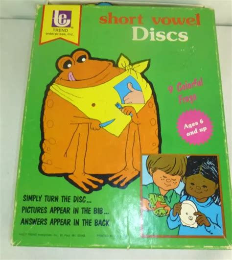 1977 TREND SHORT Vowels Discs Wheel Frogs Reading Game Phonics Spelling Centers $3.00 - PicClick