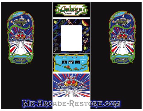 Galaga Side Art Arcade Cabinet Artwork Graphics Decals | eBay