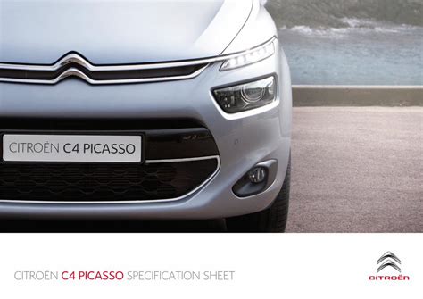 (PDF) CITROËN C4 PiCASSO SPECIFICATION SHEET · TECHNiCAL SPECIFICATION ...