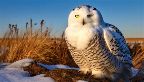 Bird Photos-snowy owl in the arctic tundra