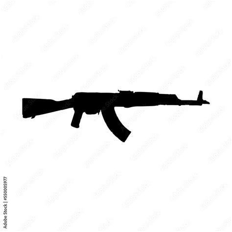 Ak-47 icon. Simple style no war poster background symbol. brand logo ...