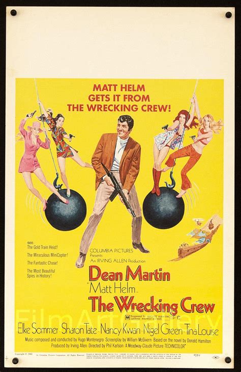 The Wrecking Crew Movie Poster 1969 Window Card (14x22)