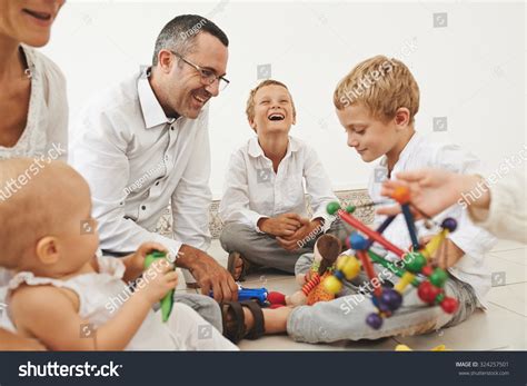 Happy Children Playing Their Parents Home Stock Photo 324257501 ...