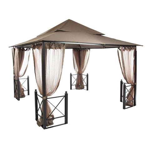 Hampton Bay 12 ft. x 12 ft. Harbor Gazebo-GFS01250A - The Home Depot