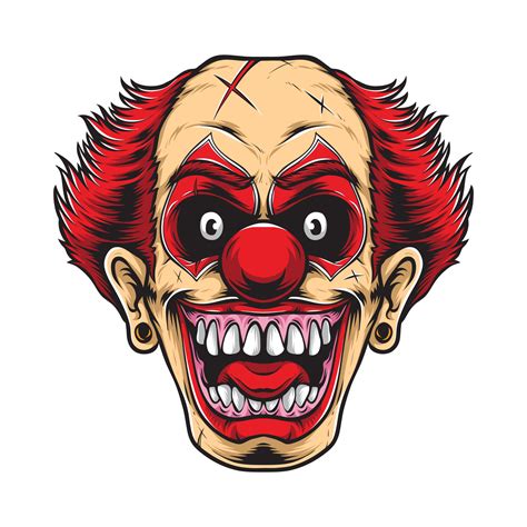 scary red clown vector logo 5131265 Vector Art at Vecteezy