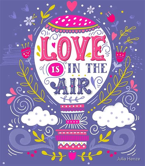 "Love is in the air | Hot air balloon" by Julia Henze | Redbubble