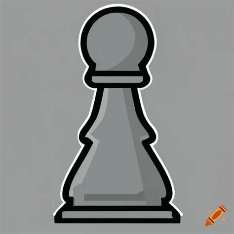 Chess pawn. cool, modern colors, simple, sharp lines, geometric