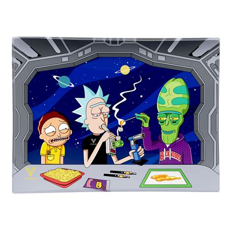 Rick & Morty Dab Portal Glass Tray Rolling Papers & Supplies | GoSensi