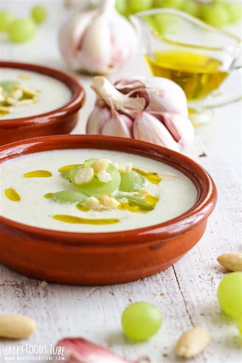 Ajoblanco Recipe (Spanish Garlic Soup) - Happy Foods Tube | Recipe ...