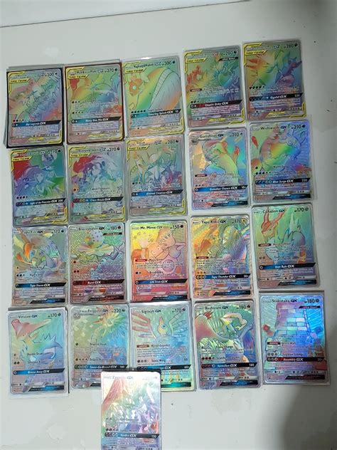 Pokemon gx sun and moon hyper rare rainbow cards, Hobbies & Toys, Toys & Games on Carousell