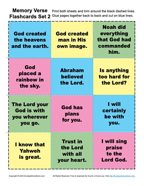 Printable Bible Flash Cards