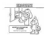 Fire Safety Smoke Alarm Coloring Page Sketch sketch template