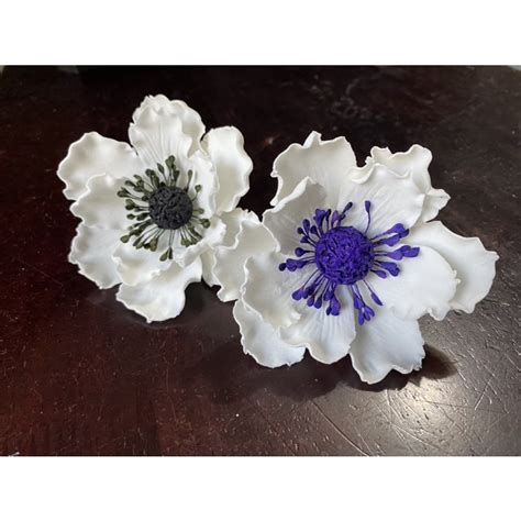 Edible Anemone sugar flowers for cake decorations 3.5" size | Shopee ...