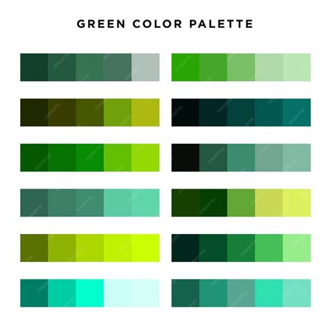 Premium Vector | Very cool green color palette choice