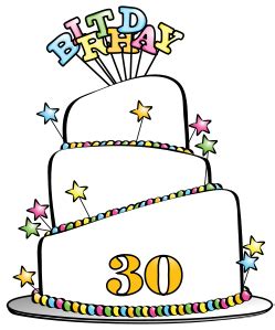 30th birthday cake clipart - Clip Art Library