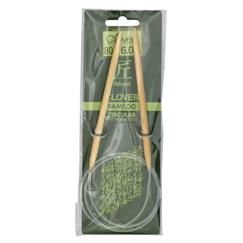 Clover Circular Knitting Needle 80 cm Natural