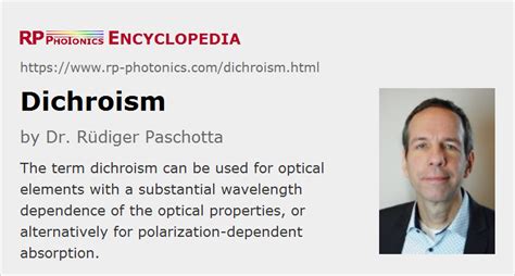 Dichroism – wavelength-dependent transmission, absorption, polarization, diattenuation