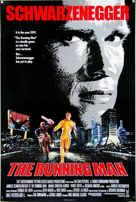 The Running Man (1987) | Running man movie, The running man 1987, Movie posters