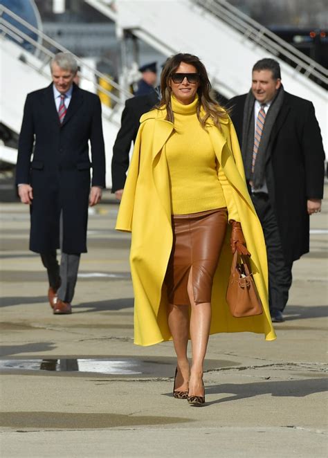 Melania Trump Wearing Yellow Ralph Lauren Coat | POPSUGAR Fashion Photo 2