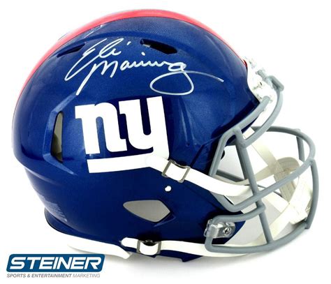 Eli Manning Autographed/Signed New York Giants Authentic Speed Helmet ...