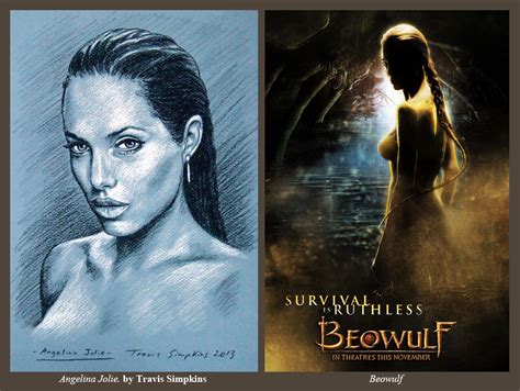 Travis Simpkins: Angelina Jolie as Grendel's Mother. Beowulf. by Travis Simpkins