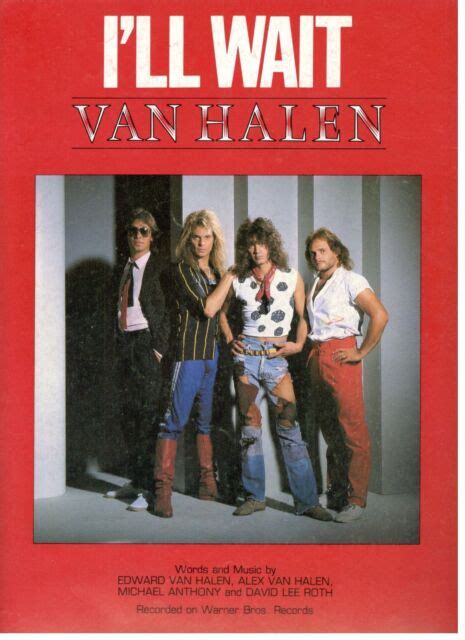 VAN HALEN "I'LL WAIT" SHEET MUSIC-1983-EXTREMELY RARE-NEW ON SALE ...