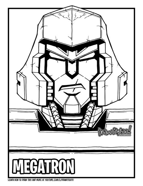 How to Draw MEGATRON (Transformers TV Series) Drawing Tutorial - Draw it, Too!