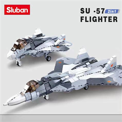 Russian Sukhoi Su-57 Multirole Fighter - 893 Pieces - BrickArmyToys