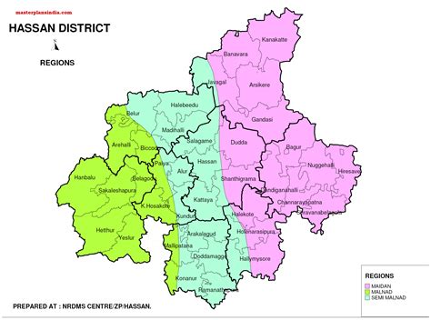 Hassan District Region Map PDF Download - Master Plans India