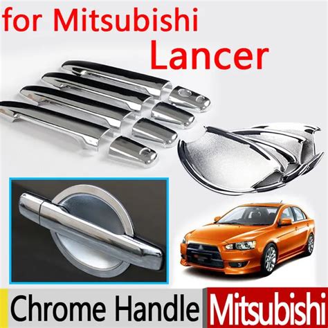 for Mitsubishi Lancer Accessories Chrome Door Handle Luxury No Rust ...