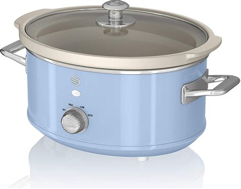 Swan 3.5L Slow Cooker, SF17021BLN, Blue - Walmart.com