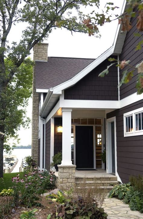 vinyl siding dark brown - Google Search | Outdoor porch lights, Porch ...