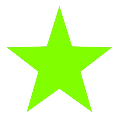 Green Stars Clipart Balck