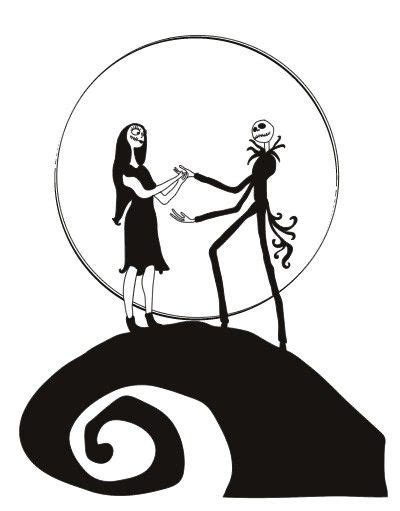 Jack And Sally Silhouette at GetDrawings | Free download