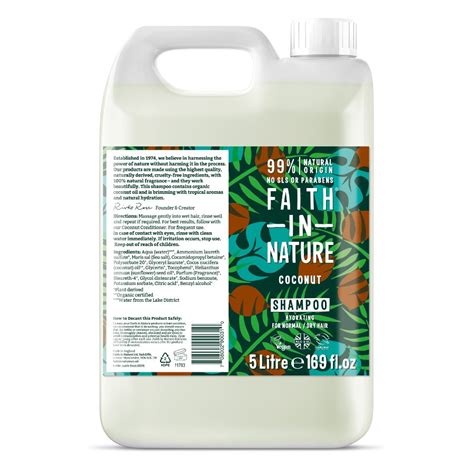 Faith in Nature Coconut Shampoo - 5L - Faith In Nature