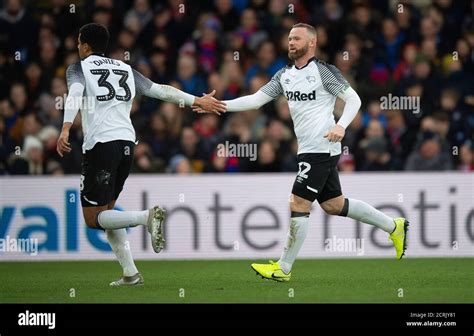 Wayne rooney derby county celebrates hi-res stock photography and ...