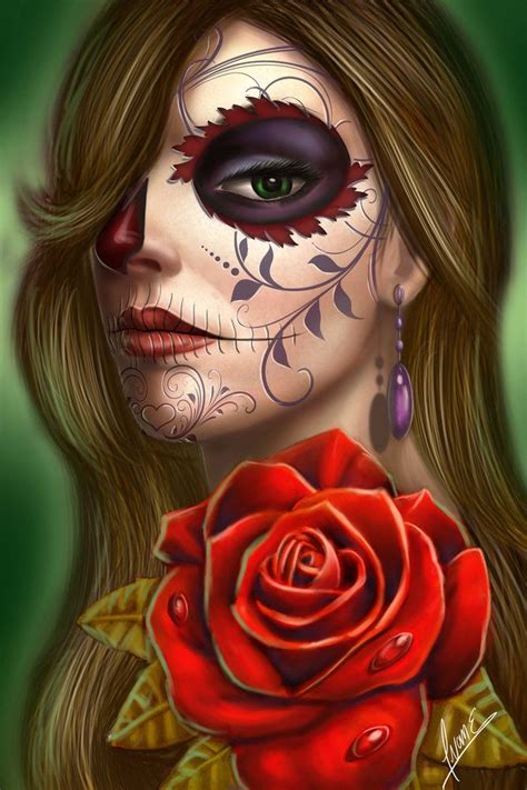 Rosa by kamiartist on deviantART | Sugar skull art, Sugar skull girl, Skull