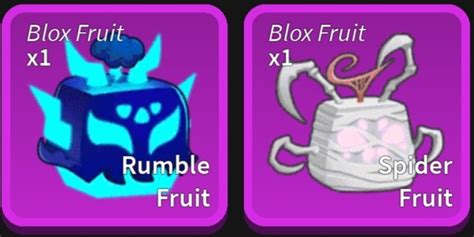 (roblox) Combo rumble fruit and spider fruit blox fruit, Video Gaming ...