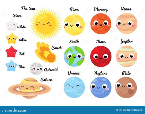 Space Icons, Planets Cartoon Clipart Set | ubicaciondepersonas.cdmx.gob.mx