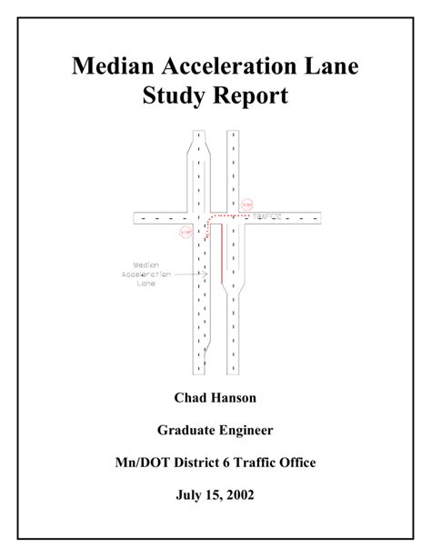 Median Acceleration Lane Study Report