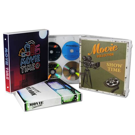 Blu-ray/DVD Movie Collection Storage Binder, Holds 80 Movie Discs ...